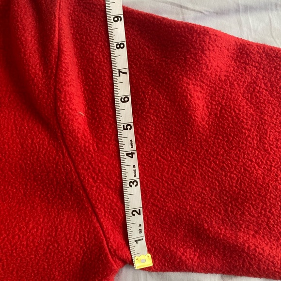 Red Nordic Fleece 1/4 zip up sweater, size M. - Picture 6 of 10